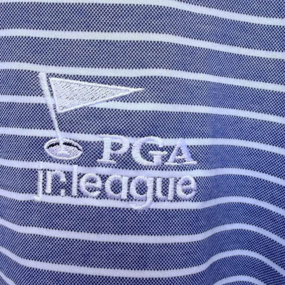 Polo Golf Ralph Lauren Striped Polo Shirt Mens XL Blue White PGA League NWT